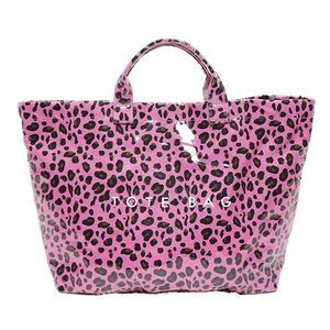 Pvc Tote Bag, Leopard Print Purse, Cheetah Letter Print Tote Handbag :'D